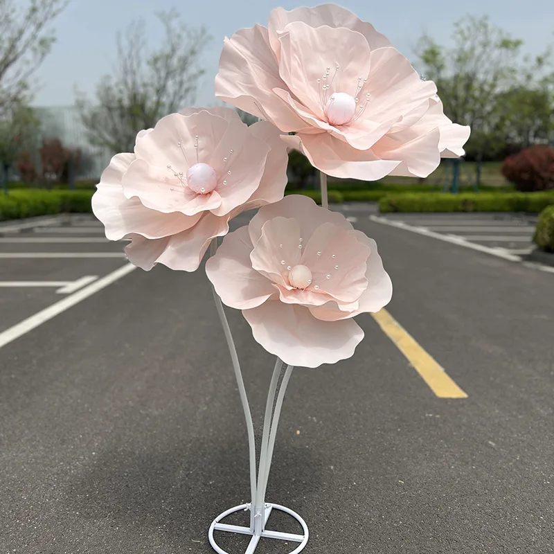 170cm gigantische kunstbloemen klaproos bruiloft decoratie bloem bruiloft feestartikelen podiumindeling weggids bloemen woondecoratie