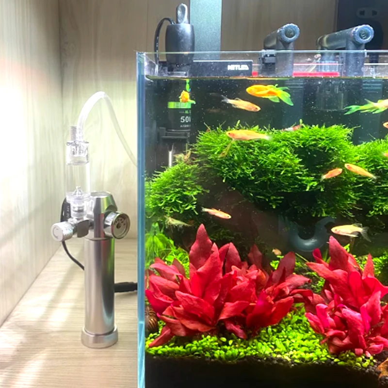 Aquarium CO2-Regler Magnetventil Blasenzähler Kleine Gasflasche Fischbecken CO2 Hülsenventil Typ 3-8UNF Druckminderer – Detail 9