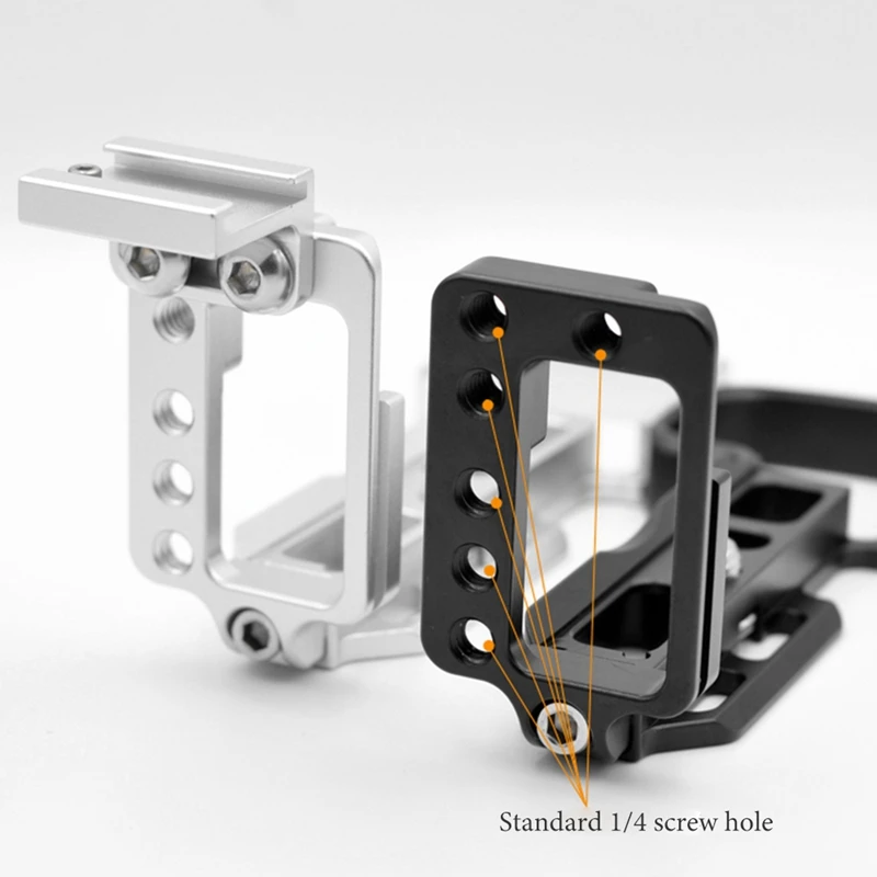 For Sony A6000 Porous Quick Release Plate Hot Shoe L Bracket Hand Grip