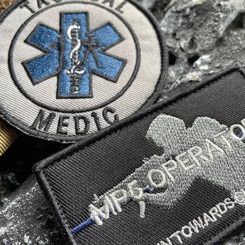 MEDIC TACTICAL Medical Hook & loop patch Military MP5 Operator Morale Badge Outdoor zaino decorazione Sticker Armband