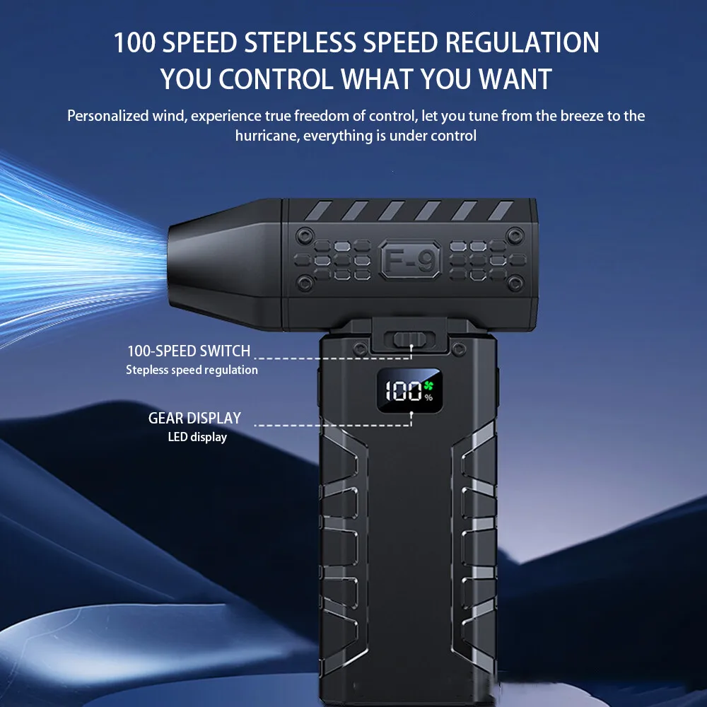 

Мощный портативный мини-вентилятор-воздуходувка с бесщеточным двигателем, высокоскоростной ручной вентилятор