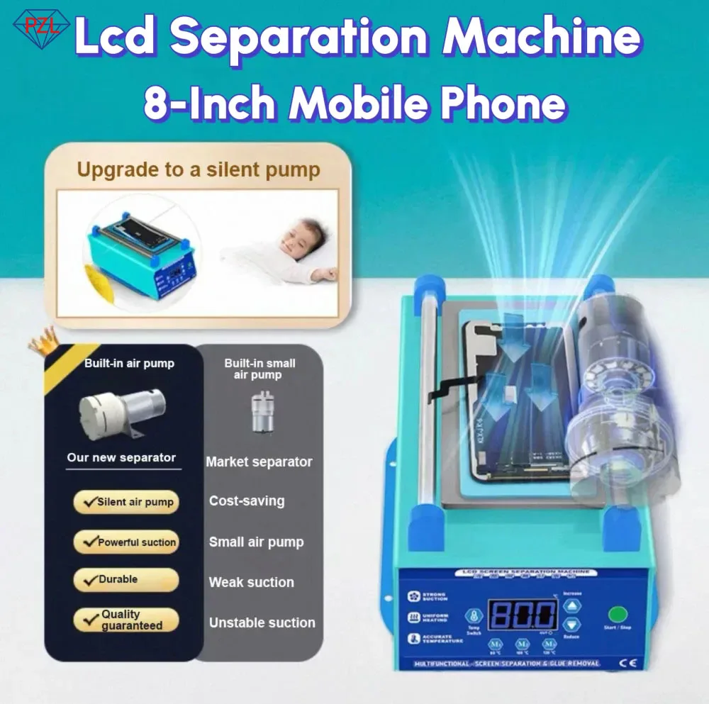 

LCD Separator Machine with Built-in Vacuum Pump Touch Screen Repair Tool for Samsung iPhone Mobile Phone Disassembly Equipment