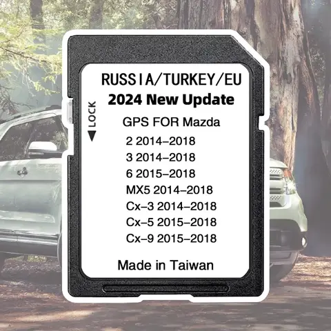 2025년 최신 마쯔다 2/3/6/CX3/CX5/CX9/MX5 차량용 SAT 네비 16GB GPS 업데이트 지도 데이터 신규 2025 버전 지도 EU 네비게이션 SD 카드