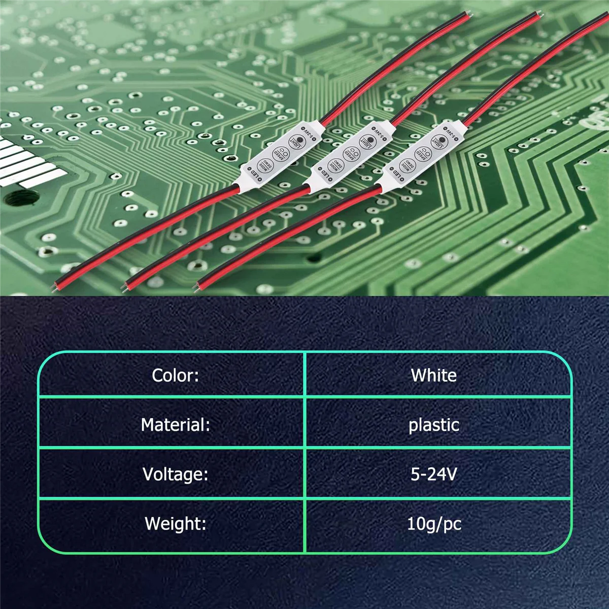 Wired Control Module com flash estroboscópico para carro ou casa, LED Strip, lâmpadas, 5x12V