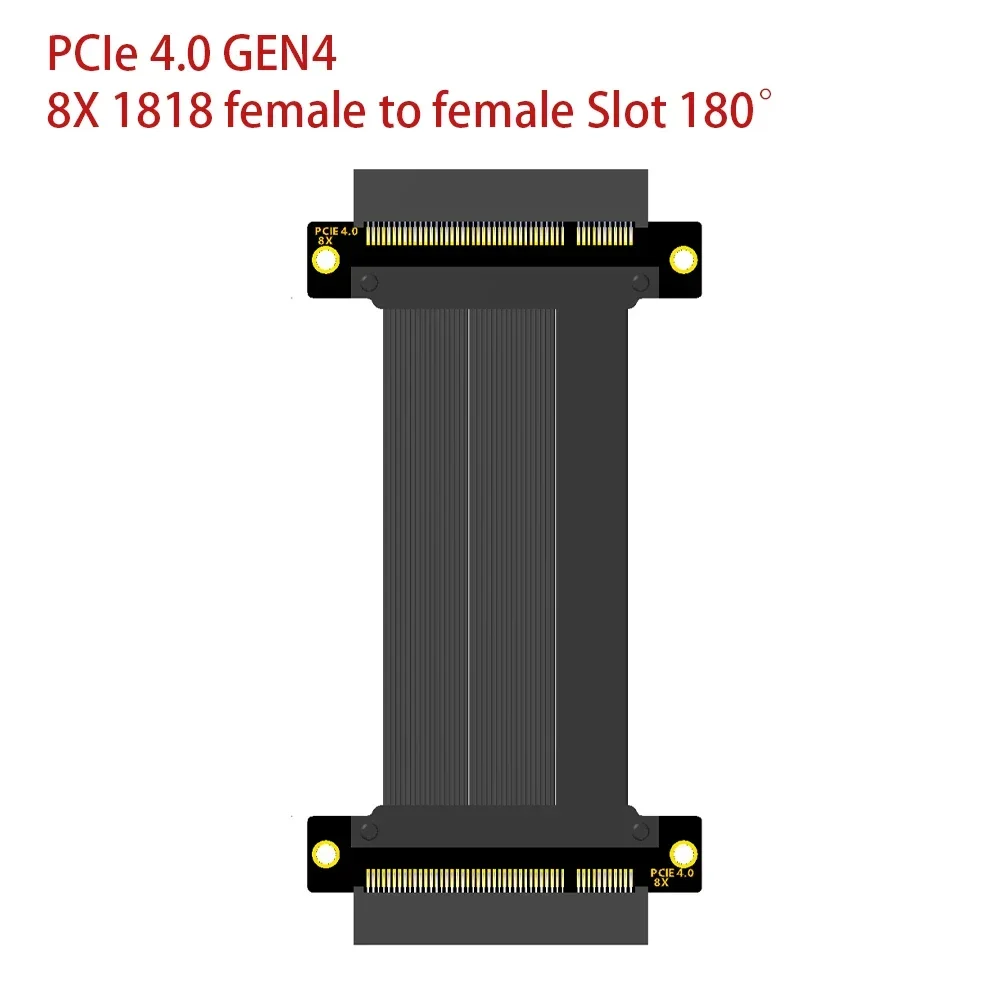 Imagem -04 - Pcie 4.0 Cabo de Extensão 8x Gen4 Pci-e x8 Riser para Placa Gráfica Placa de Rede Solid State Drive Ssd Servidor pc Adaptador Mainboard