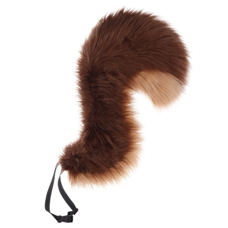 Handmade fluffy squirrel tail, fluffy plush big tail, anti-gravity design role-playing props, suitable for anime carnival partie