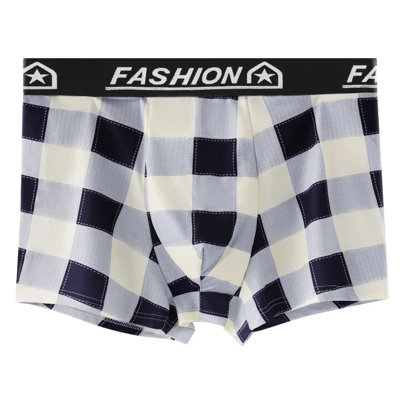 4 حزمة أوروبا وأمريكا حجم الرجال أزياء مثير الملاكم الملابس الداخلية المضادة للبكتيريا تنفس الرجال السراويل الملابس الداخلية