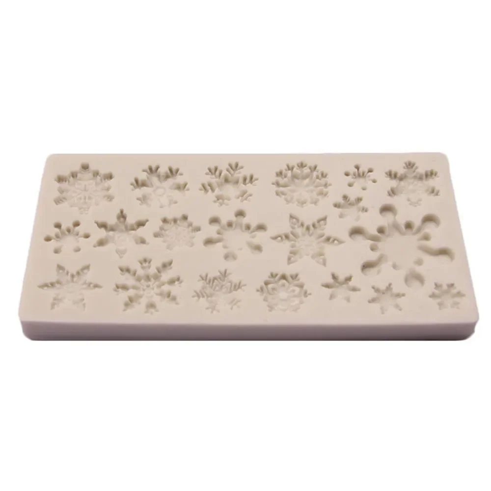 Christmas Snowflake Pattern Silicone Mold Chocolate Cake Mold Baking Non-stick And Heat-resistant Kitchen Handmade Tools Gadgets