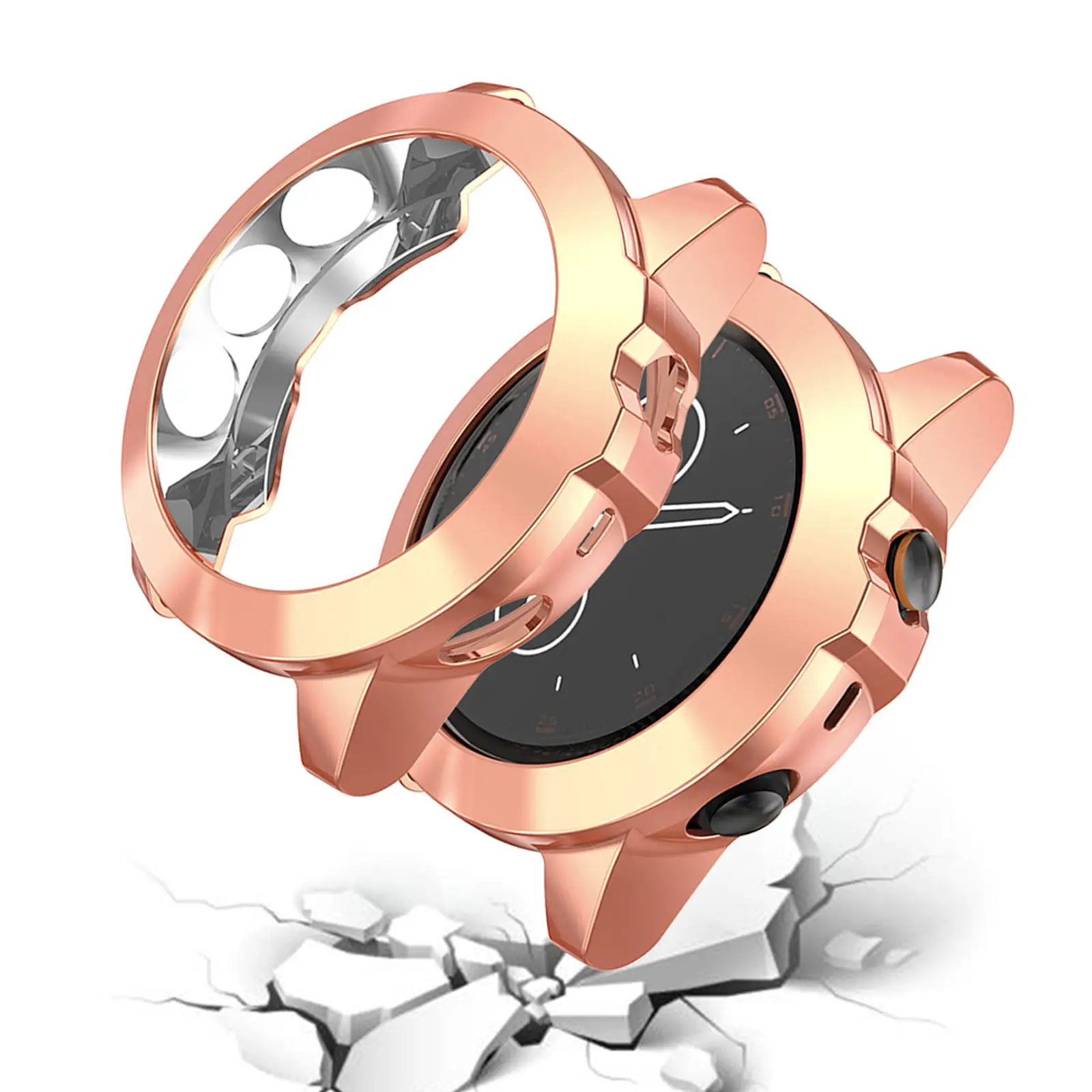 1Pcs Electroplated Protective Case for 5X Full Coverage Scratch Drop Dust Proof Tpu Watch Shell Luxury Elegant