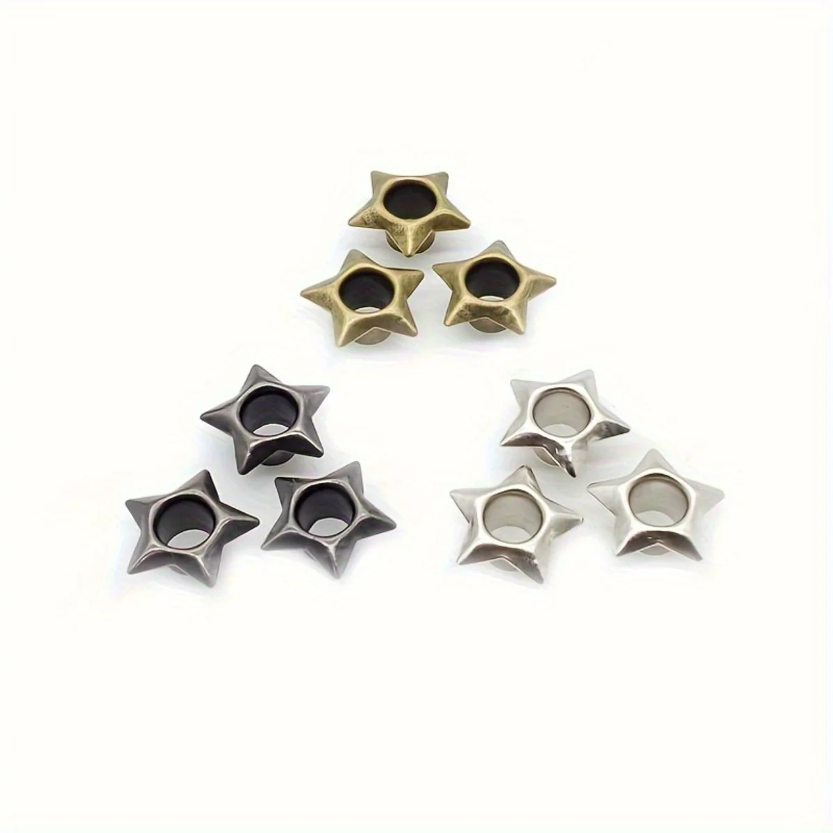 20PCS Sternförmige Ösen 5mm Metall Ösen Ringe Punch Installer Kit Leder Handwerk Sammelalbum Kleidung Schuhe Nähen zubehör