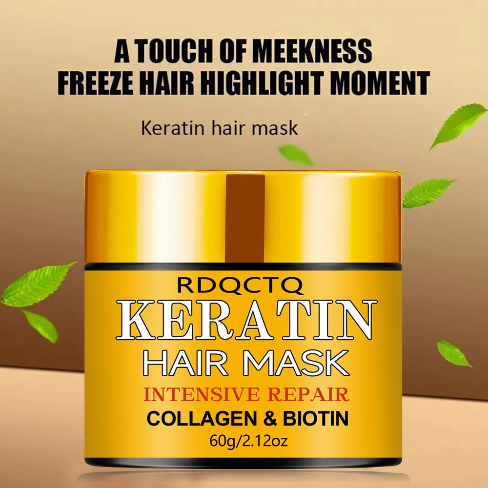 30/60G Biotin Collagen Keratin Hair Mask Conditioner Hair Essential Oil- Nourishing Treatment for Dry Damaged Hair