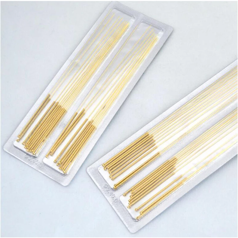 

Full Gold Plated Acupuncture Needle Chinese Medicine Gold Needle 100pcs