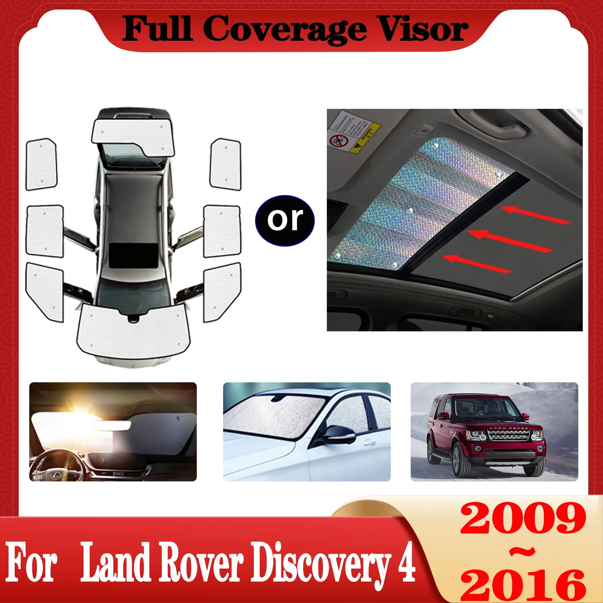 

Full Coverage Sunshades For Land Rover Discovery 4 L319 LR4 2009~2016 Sun Shade Car Windshields Side Window Visors Accessories