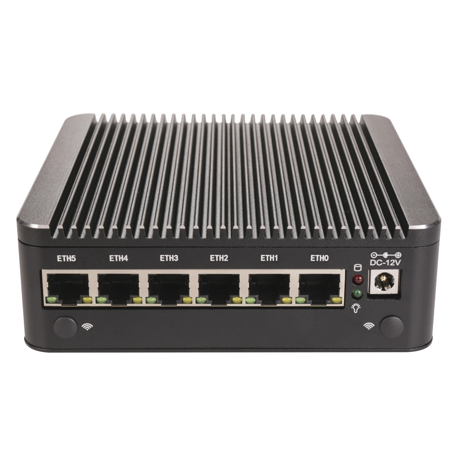 Intel N100 7505 6x i226-V 2.5G Solid Firewall Router Fanless Mini PC DDR4 NVMe 1*COM Type-C pfSense OPNsense ESXi Mini Computer