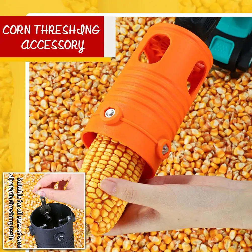 Portable Corn Thresher Accessory Fully Automatic Corn Peeling Planer Machine Grain Head Separator Electric Small O2F5