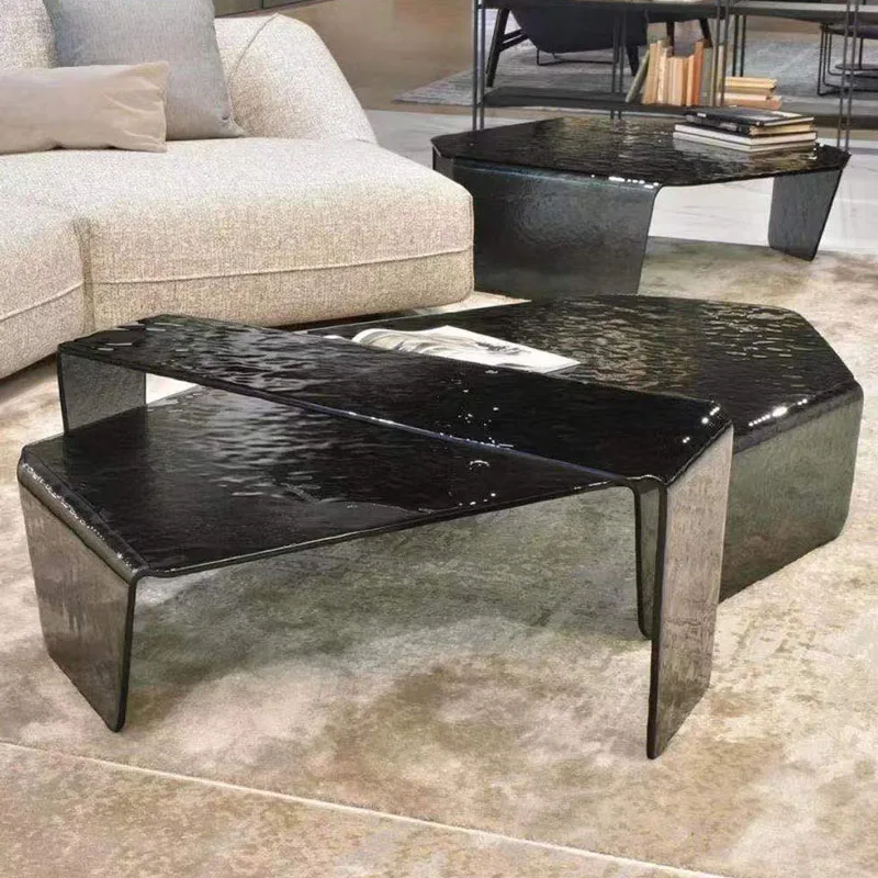 Acrylic designer irregular water ripple living room art coffee table villa simple creative modern side