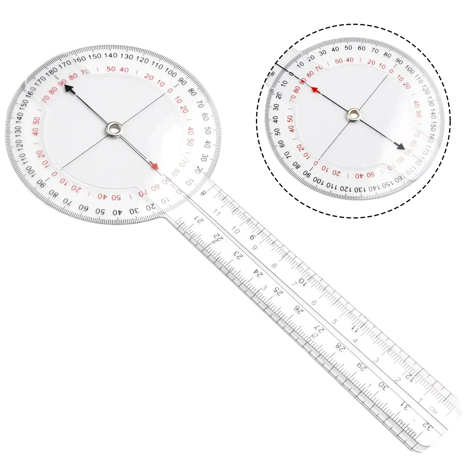 Flexible Plastic Goniometer  13inch 33cm Joint Ruler  Accurate Measurements in 1 Degree Increments  Ideal for Therapy