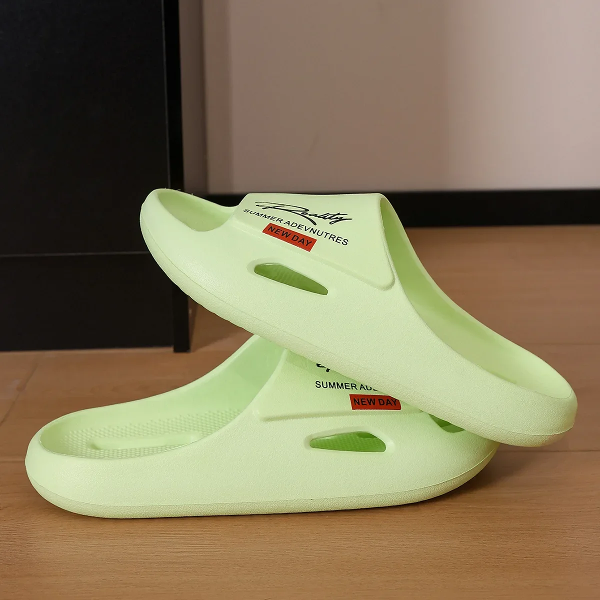 SHAJI Unisex Sommer Innovative Design EVA-Slides, Weiche Leichte Rutschfeste Freizeit-Hausschuhe für Innen- und Außenbereich – Detail 8