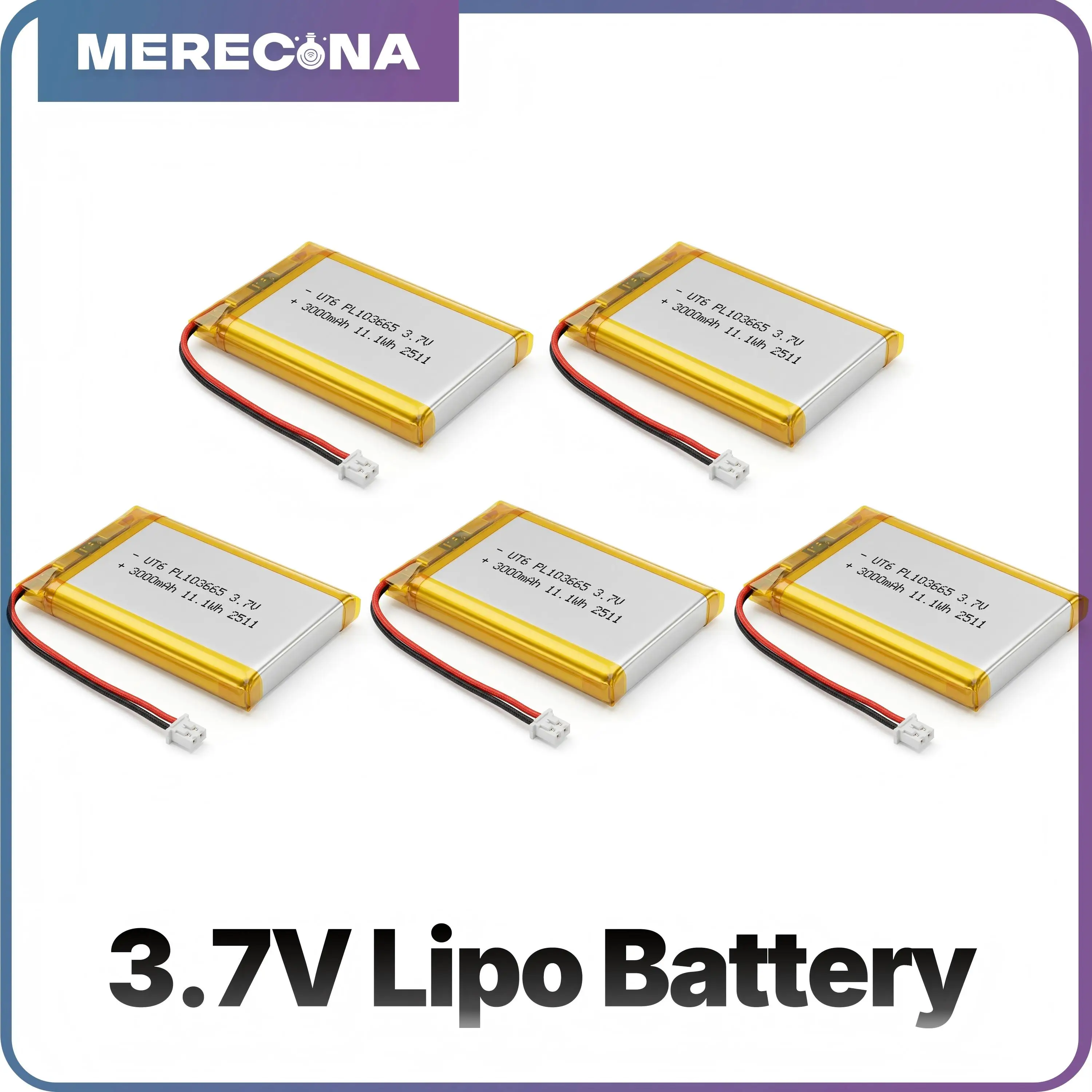 3.7V Lipo Battery Applicable to T114 V2 Heltec V3/V4 Dev-board LoRa Node 800/3000Mah Lithium Battery Li Polymer Batteries ﻿ ﻿