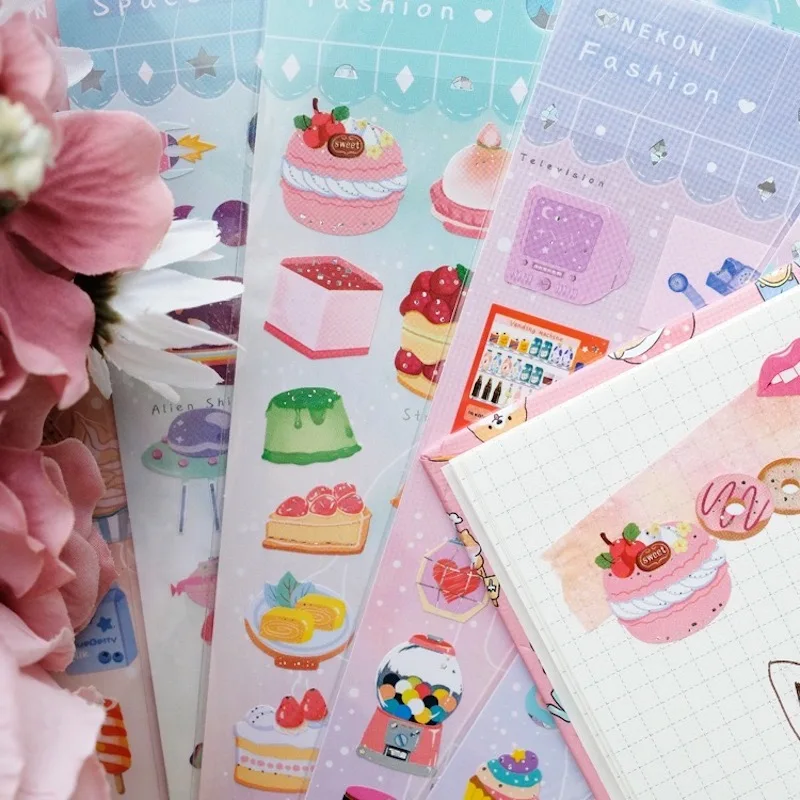 Cute Stickers Kawaii - Cake/Magic/Sea/Space/Ice Cream/Daily Delights