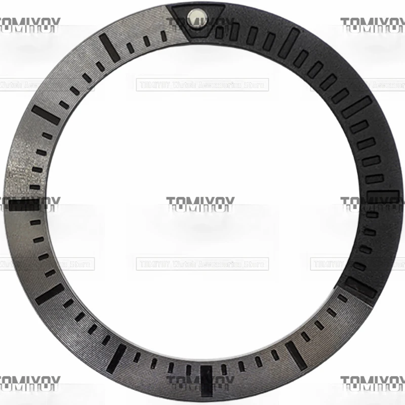 37.2MM Black Red Silver Blue Green Grey Aluminum Oblique Watch Bezel Insert Fit For SKX007 Mechanical Wristwatch