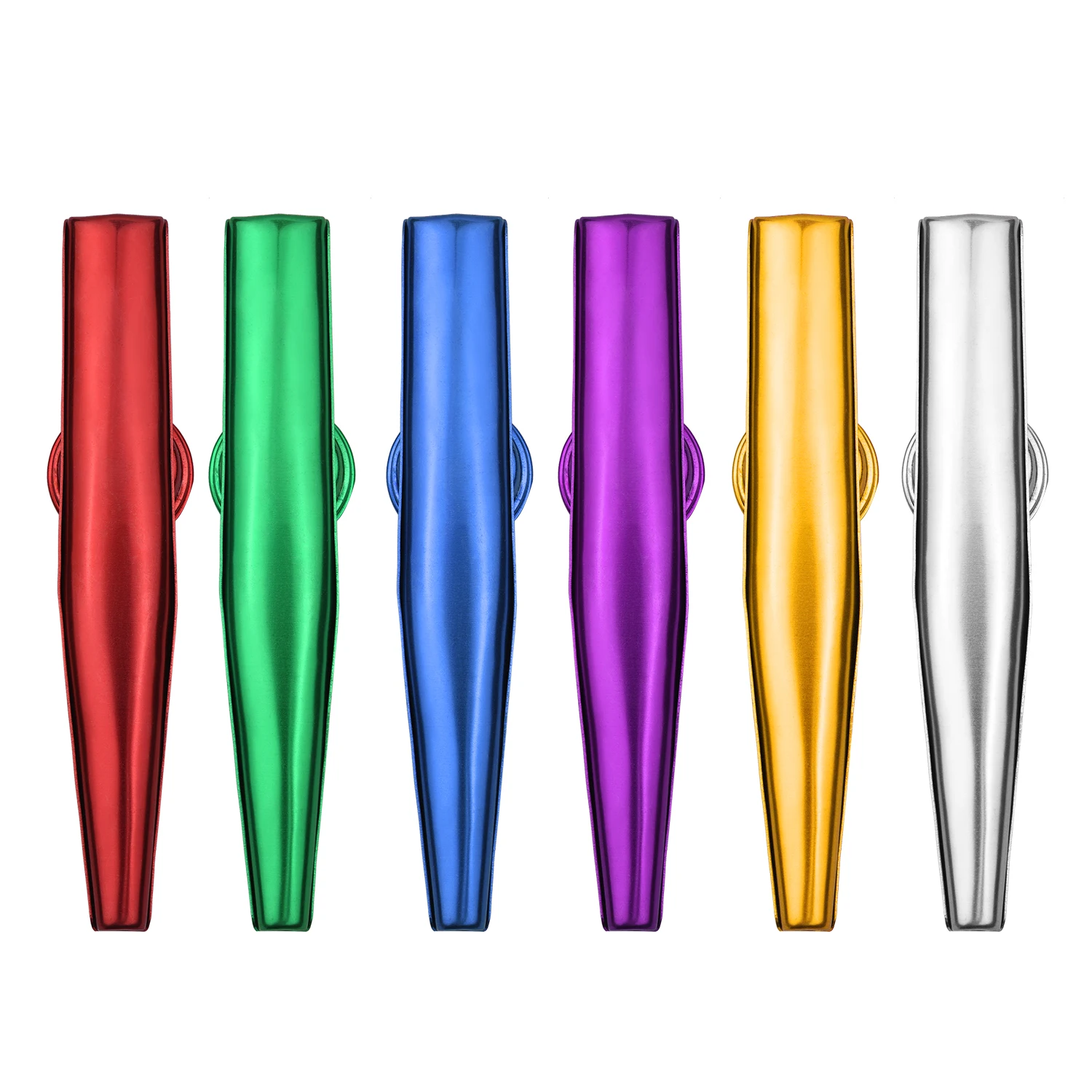 Description Picture 6 of item6pcs Aluminum Alloy Kazoo Musical Instrument for Child Adult Beginner (Random color )