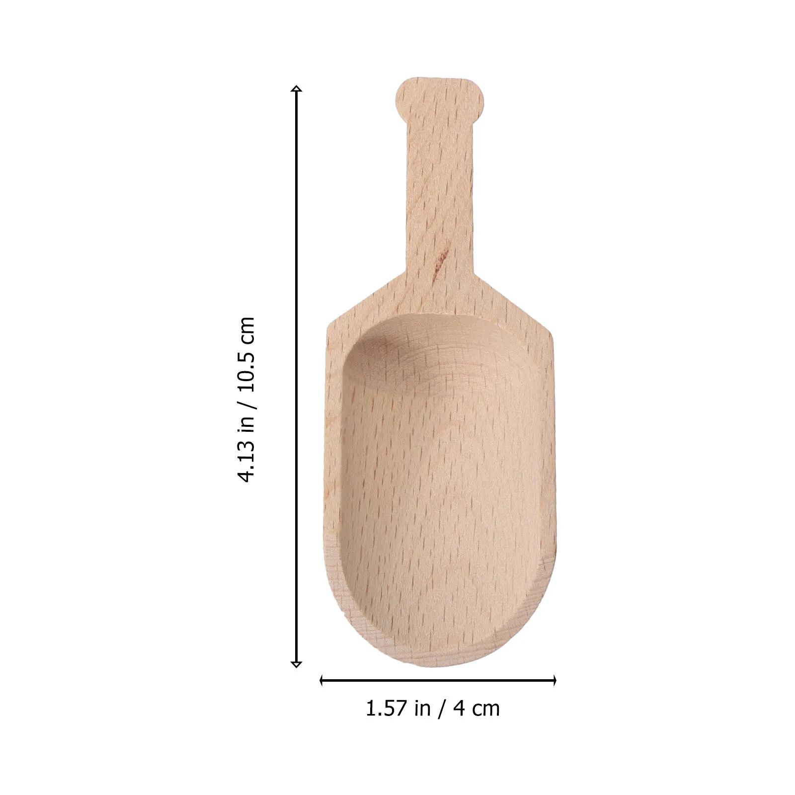 

4Pcs Wooden Spoons Mini Scoops for Bath Salt Household Use Smooth Round Edges Easy Clean Compact Light Weight