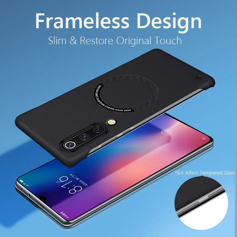 Frameless Magnetic For Magsafe Slim Case For Xiaomi Mi 9  Mi 10 Pro Ultra Mi9 Mi10 Pro Wireless Charging Hard Back Cover