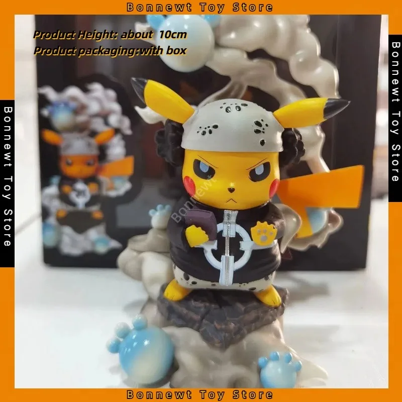 

10cm Pokemon Pikachu Cosplay Bartholemew Kuma Boxed Hand-made Office Ornament Model