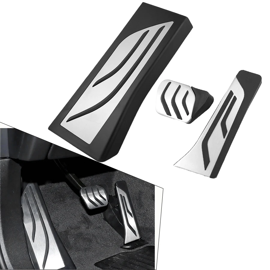 LHD Car Pedals for BMW X5 G05 X5M X7 G07 2019 - 2025 Footrest Brake Gas Accelerator Pedal Pad Covers Stainless Steel Accessories