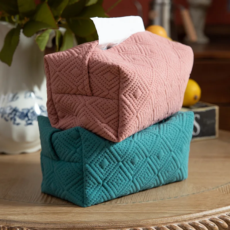 Ins Nordic Texture Tissue Case Napkin Holder For Living Room Table Tissue Boxes Container Home Car Papers Dispenser Holder