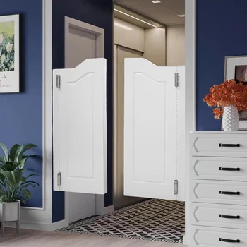 Porte battante en bois massif à double cloison, porte de barre d'entrée de porche, porte demi-taille, porte market, passerelle de cuisine