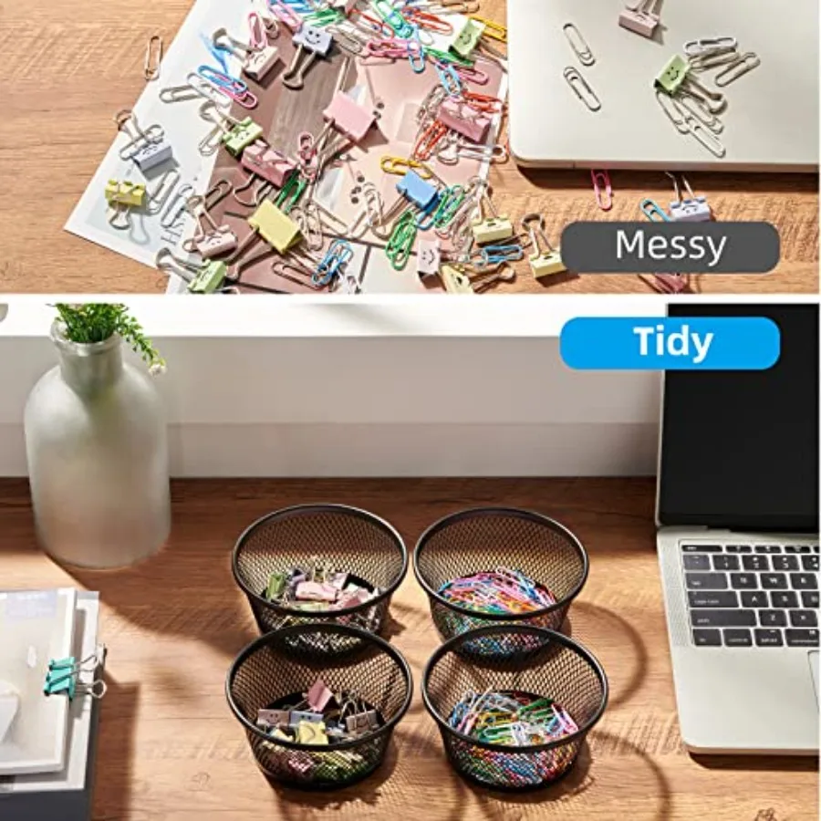 Smgmg حامل قصاصة الورق حامل مشبك الورق للمكتب 4 حزمة حامل مشبك الورق حامل مشبك الورق المغناطيسي لمكتب مشبك الورق توزيع