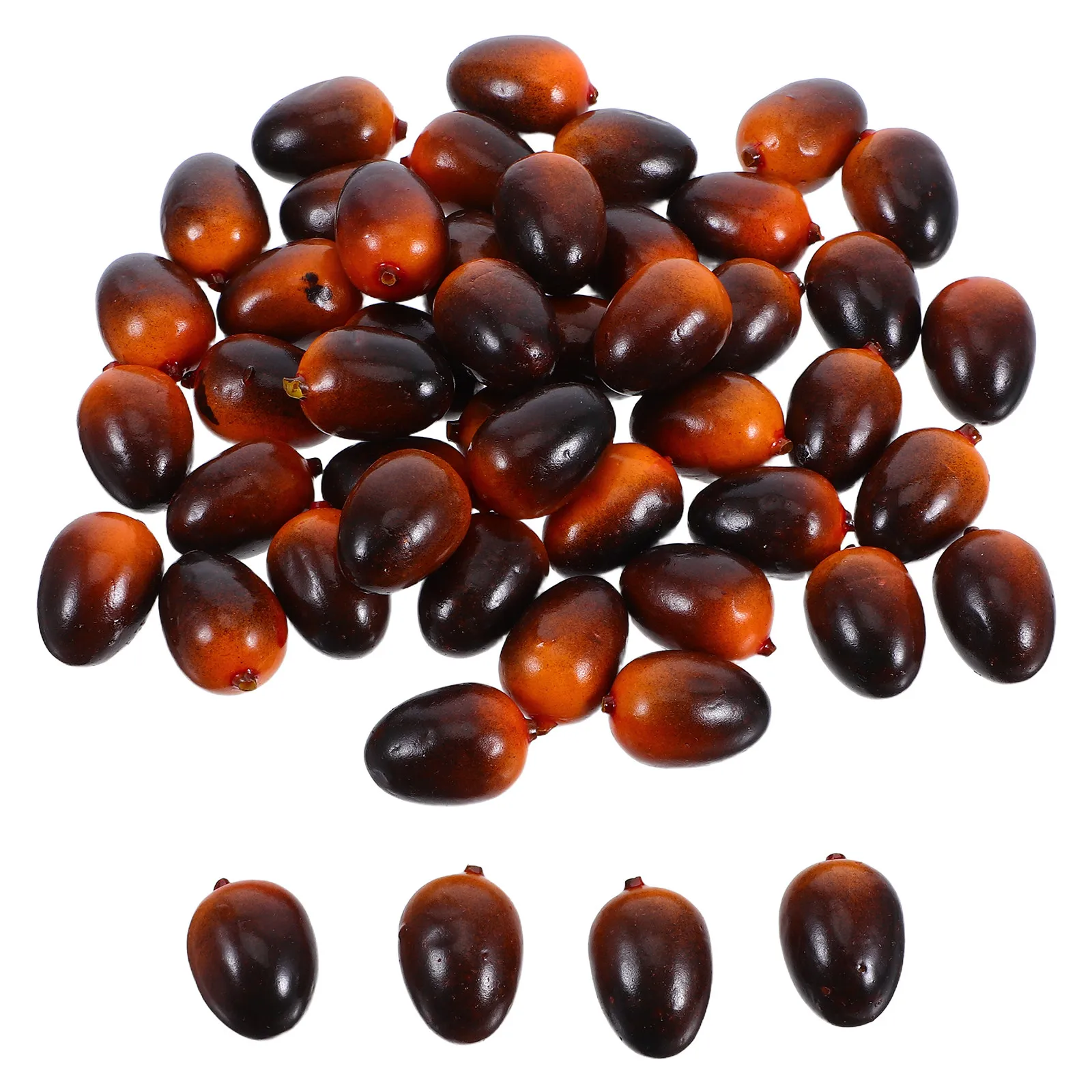 50Pcs Lifelike Artificial Olives Fake Olive Decoration Farmhouse Kitchen Dining Table Thanksgiving Centerpieces Photo Props Vase view 5