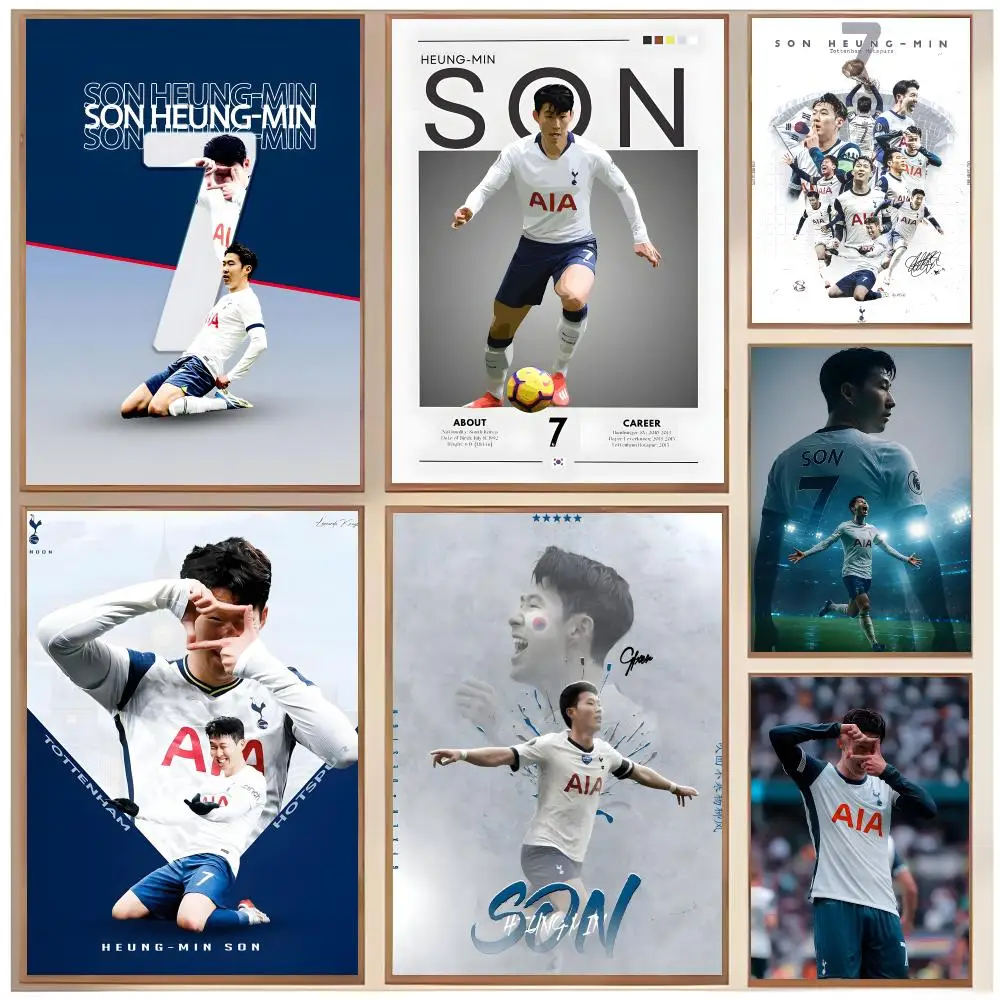 Sports Athlete Football-Player S-Son Heung-min Poster  Classic Home Interior Design & Modern Wall Decor Art Collection