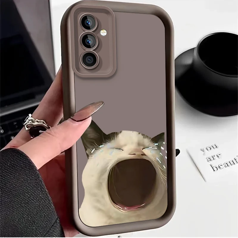 Cat Dog Cry Case for Samsung Galaxy A31 A30 A24 A23 A22 A21S A20S A20 A14 A13 A12 4G A11 EU A10S A05 A05S A04 A03 Silicone Cover