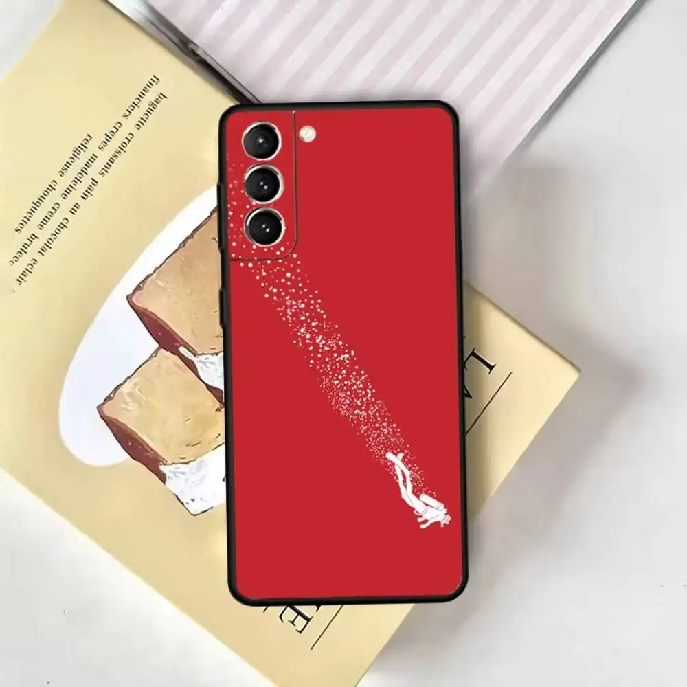 Funda de teléfono con bandera de buceo para Samsung GalaxyA13,21s,22,31,32,52,53,71,72,73, funda negra suave