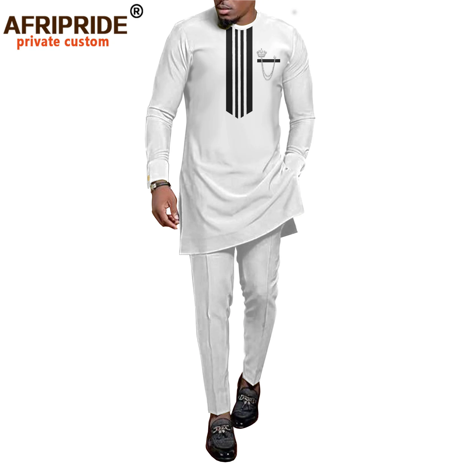 

African Men Clothing Set Dashiki Shirts and Ankara Pants Tracksuit Casual Tribal Attire Blouse Coats Crop Top Attire A2116051