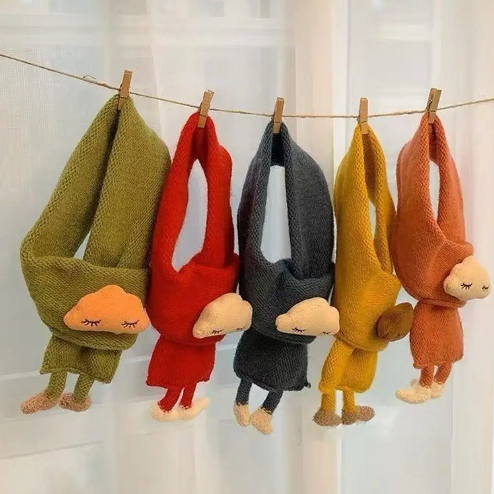 Collar Shawl Knit Baby Scarf Thick Warm Cartoon Clouds Children's Scarf Neck Wraps Neck Guards Scarves Autumn Winter