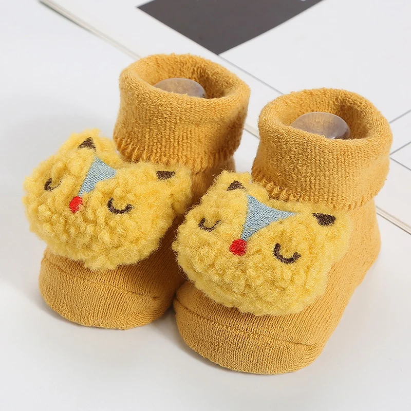 0-1Y Cute Newborn Baby Sock 3D Cartoon Animal Socks Spring Baby Soft Prewalker Cotton Sock For Girls Boys Infant Floor Socks Lot