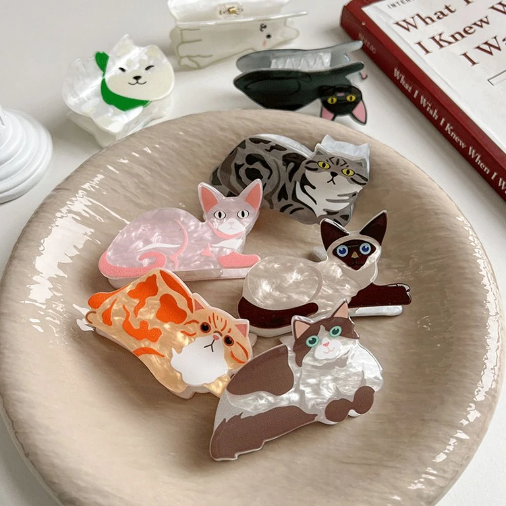 

Creative Puppy Animal Dog Hair Claw Kitten Animal Shark Clip Cat Hair Clip Cartoon Women Headwear Female
