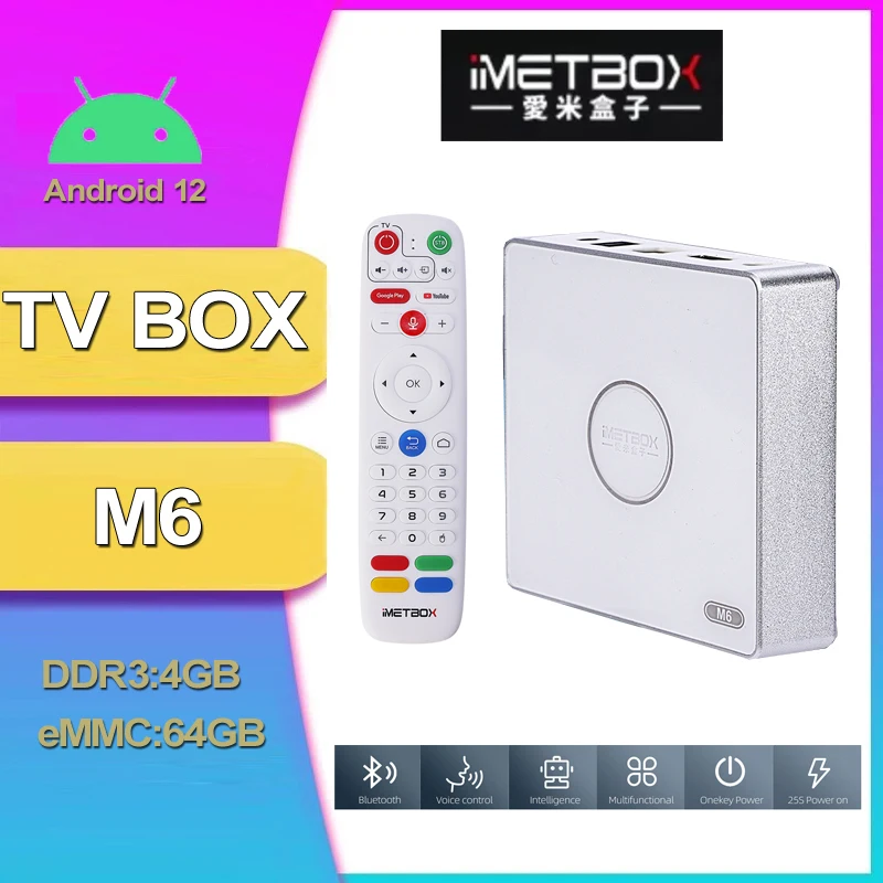 IMETBOX M6 TV Box 2024 32GB with Vioce Control Wifi 6 8k HD Smart TB TV Box Hot in Korea Singapore Japan USA CA HK pk Svi