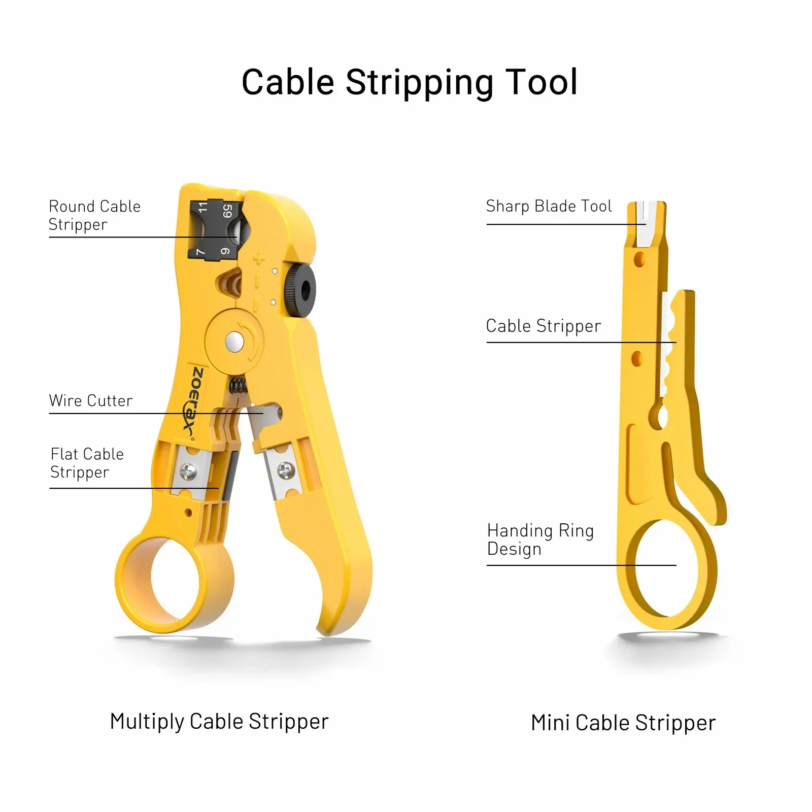 Imagem -05 - Zoerax Network Tool Kit Crimping Tool Cabo Tester Punch Down Stripper Pass Through Crimper Rj45