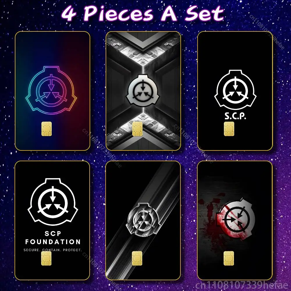 

S-SCP LOGO Sticker Skin For Credit Bank Campus Bus Card Cover Self-adhesive Decoration