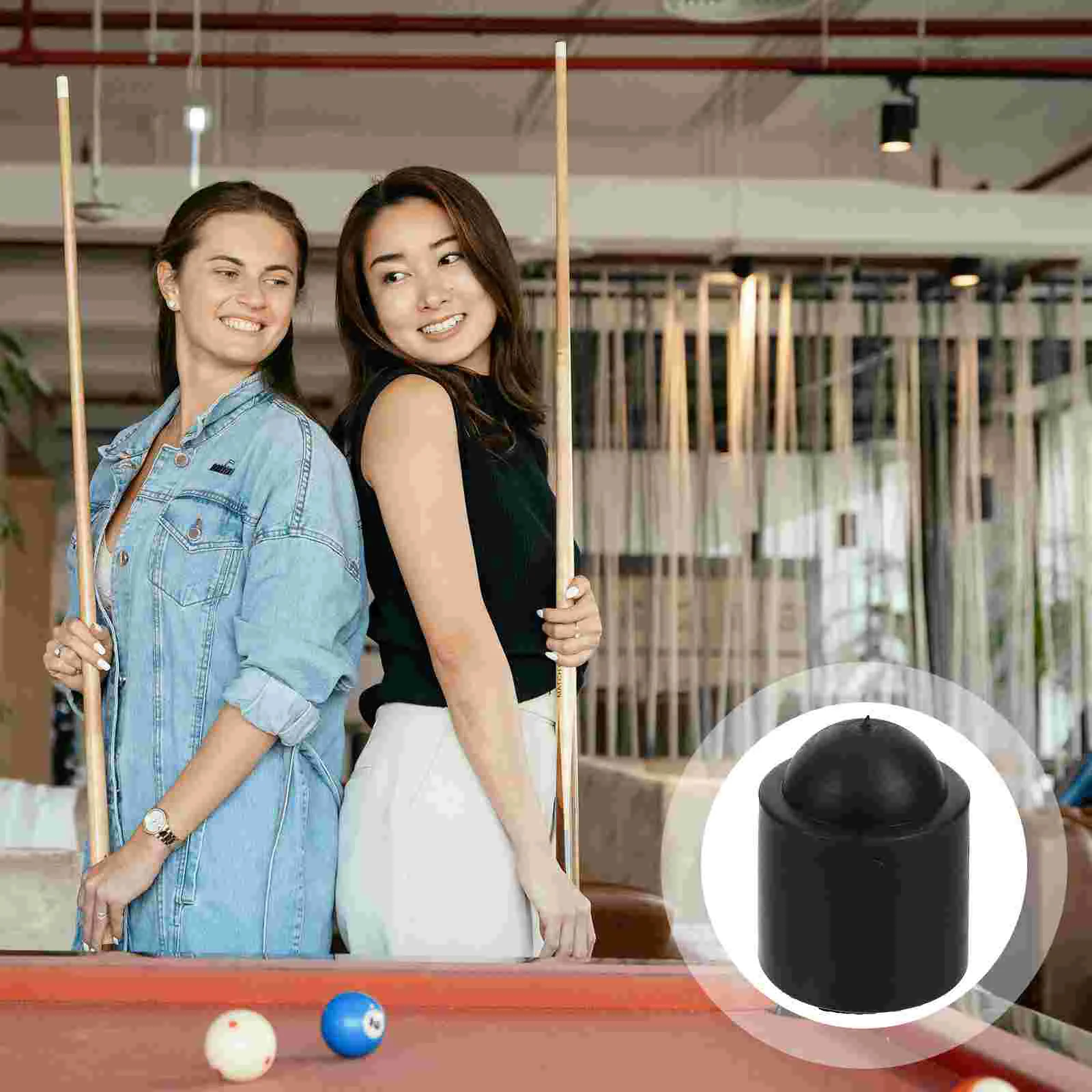 

25 Pcs Rubber Sleeve Billiard Cue Protective Cover Drsk Top Foos Ball Snooker Supply