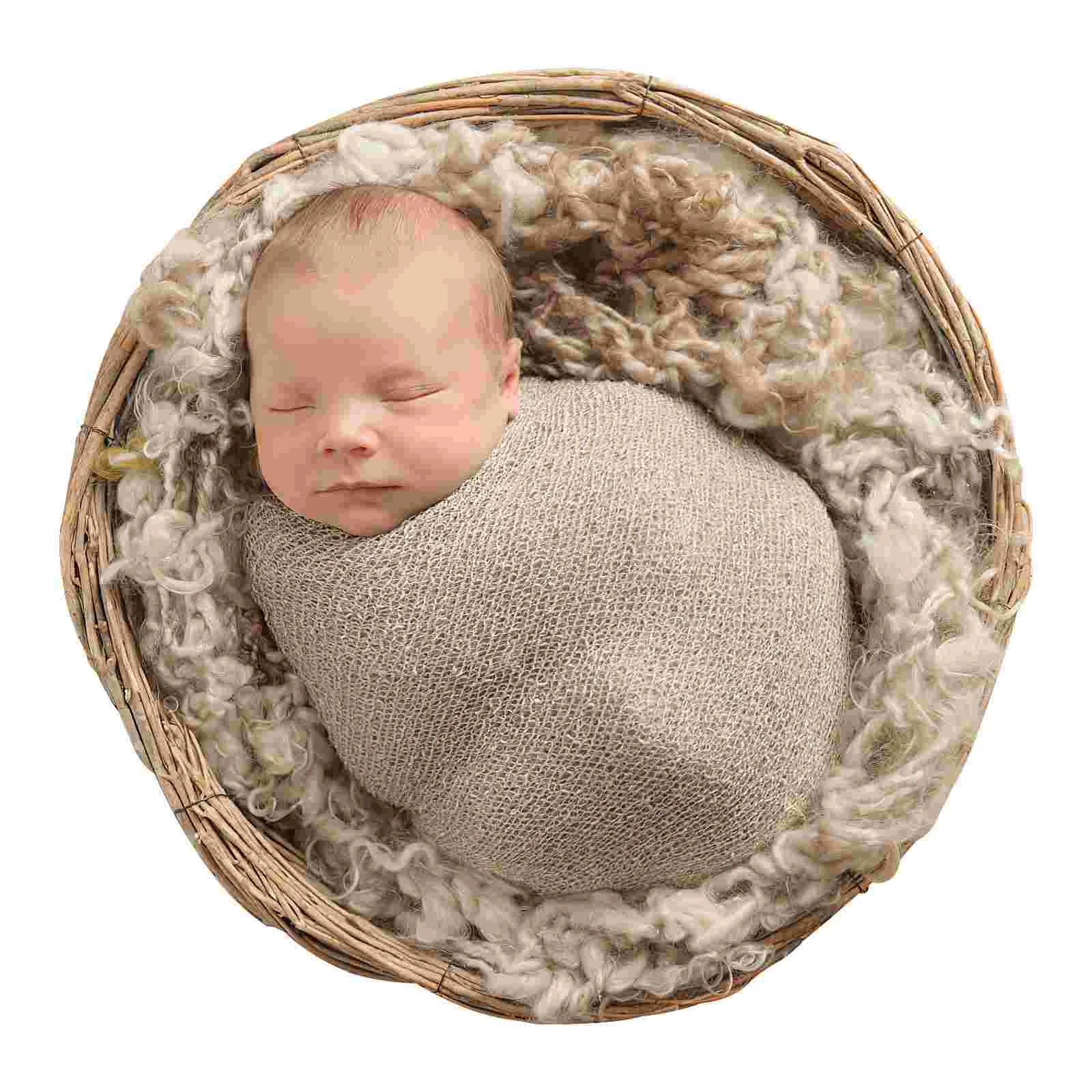 Newborn Photography Props Baby Cotton Blanket Swaddles for Newborns Wrap Wraps Boy