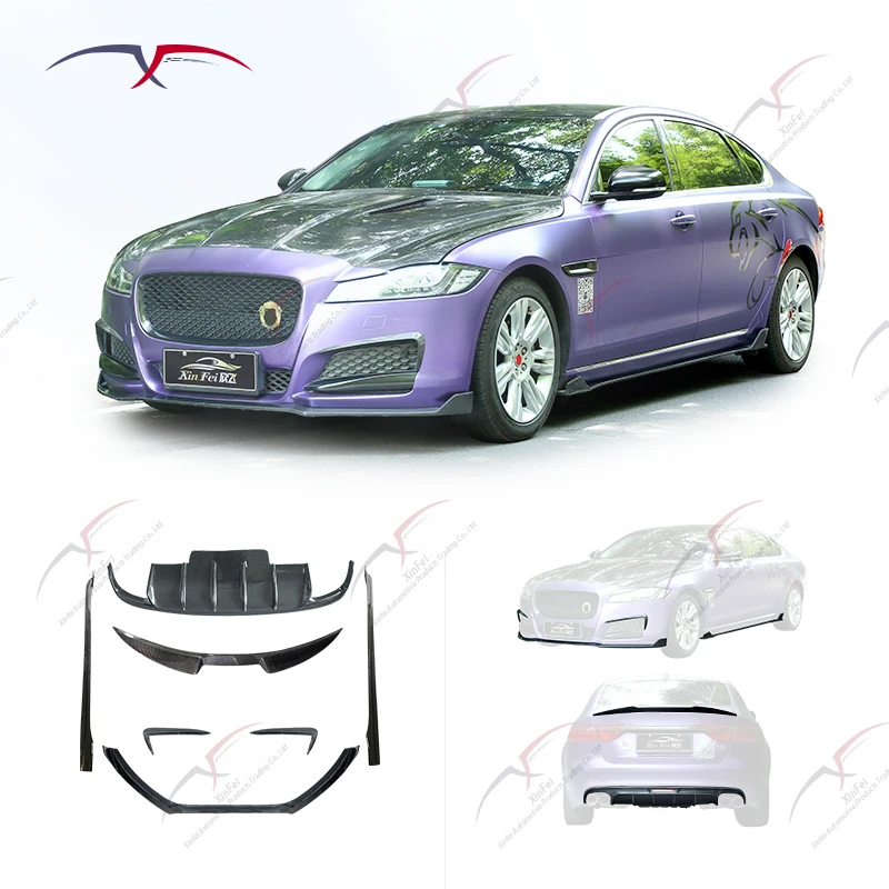 

All-New Carbon Fiber Body Kit Suitable For Jaguar XF Body Kit 2016-2020 Front Rear Upgrade For Bumper Rear Diffuser Modification