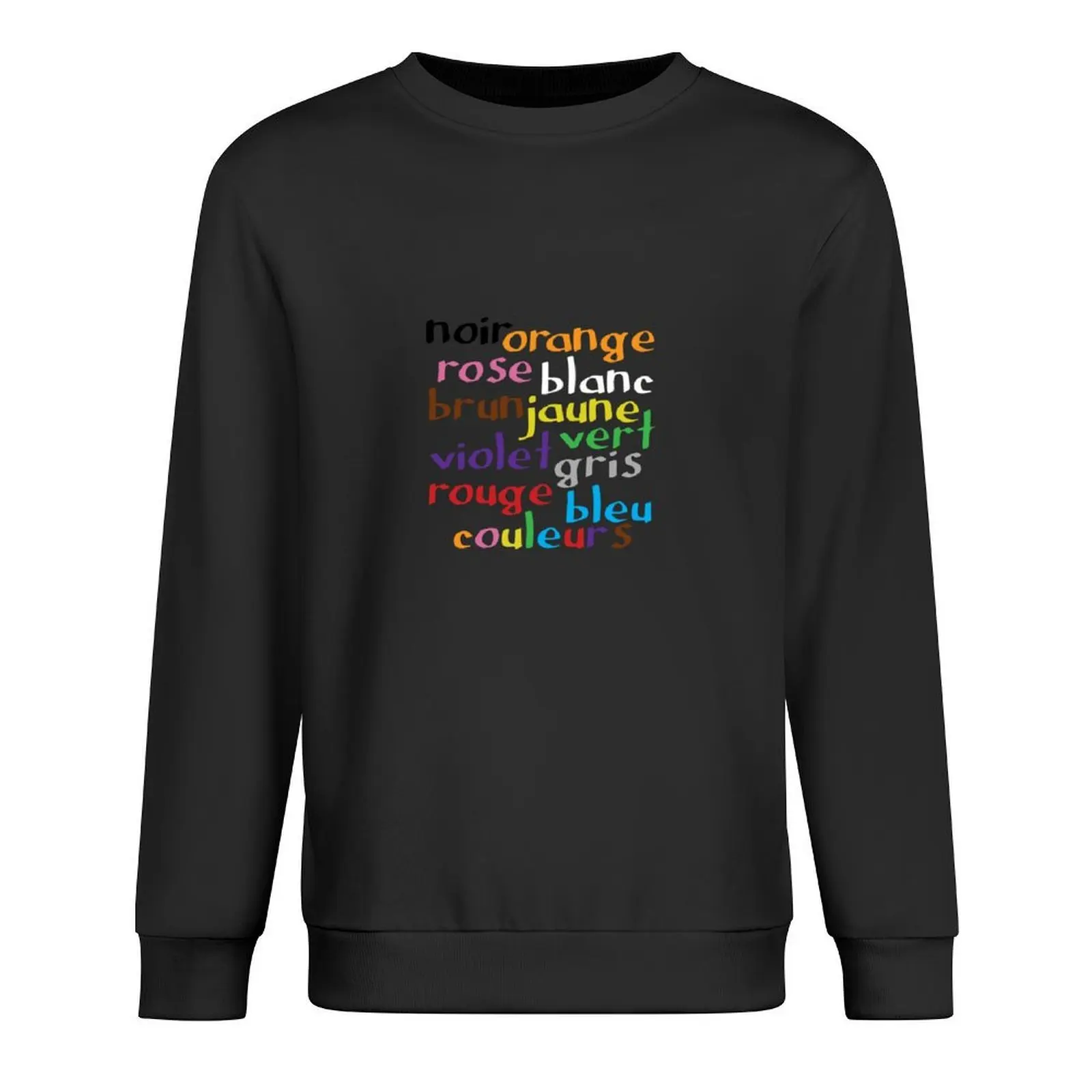 

French colour words Pullover blouse anime clothing aesthetic clothing men's clothes men's sweatshirt