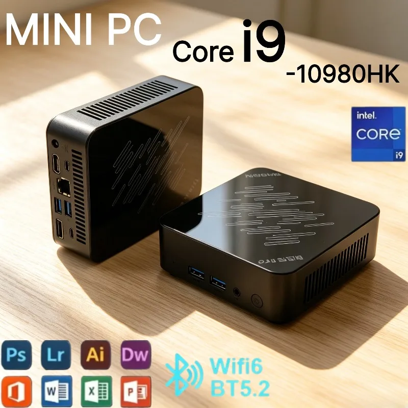 Plus 2026 New Mini PC Intel Core i9 10980HK Computer Gaming PC 16GB RAM 1TB/2TB WiFi 6 BT5.2 UHD Gamer Desktop PC