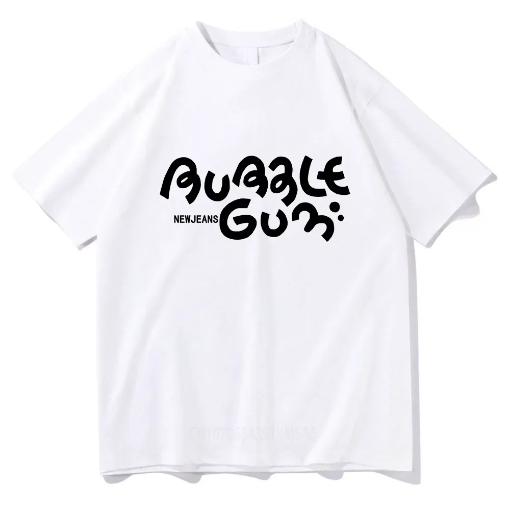 NewJeans Bubble Gum T Shirts Funny Men/women Tshirt Unisex Cotton Clothing Summer Aesthetic Tops High Quality Tees Shirts